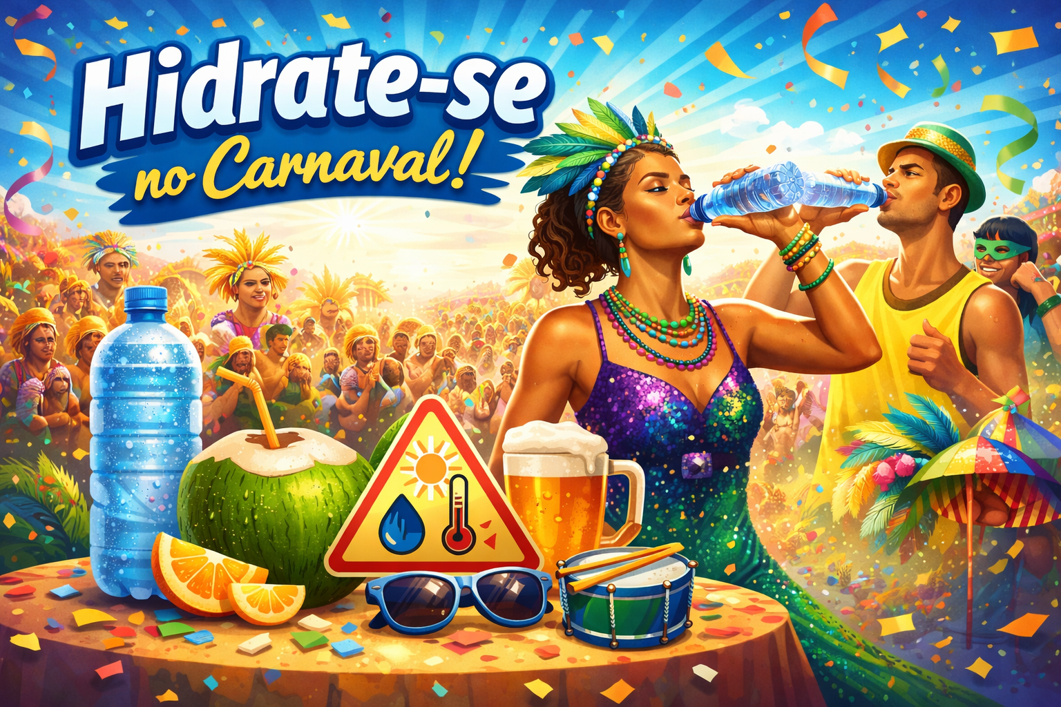 A Importância de Beber Bastante Água Durante o Carnaval